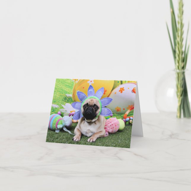 Cartes Pour Fêtes Annuelles Pâques - carlin - Louie (Devant)
