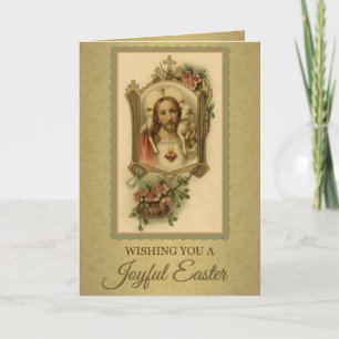 Cartes Pour Fêtes Annuelles Pâques catholique Jésus Résurrection religieuse