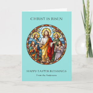 Cartes Pour Fêtes Annuelles Pâques catholique religieuse Résurrection de Jésus