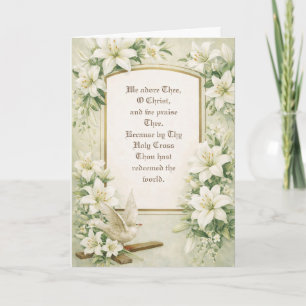 Cartes Pour Fêtes Annuelles Pâques catholique religieuse Résurrection Jésus Ma