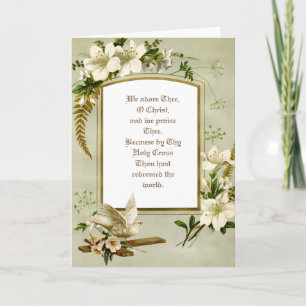 Cartes Pour Fêtes Annuelles Pâques catholique religieux Jésus Résurrection Mar