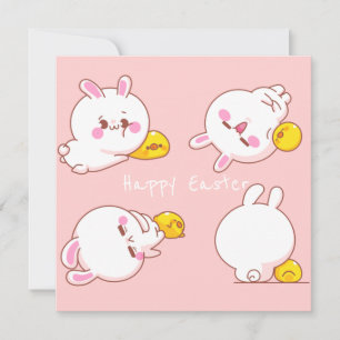 Cartes Pour Fêtes Annuelles Pâques de Kawaii