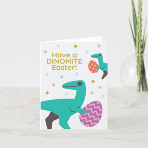 Cartes Pour Fêtes Annuelles Pâques DINOMITES ! Chasse aux oeufs de Pâques de D