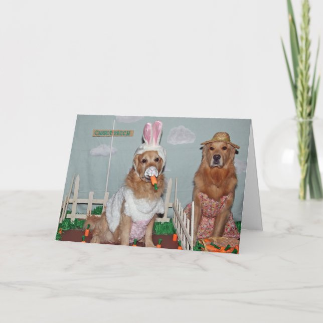 Cartes Pour Fêtes Annuelles Pâques d'or de houblon (Devant)