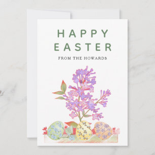 Cartes Pour Fêtes Annuelles Pâques Floral Élégant Moderne Photo Joyeuses Pâq