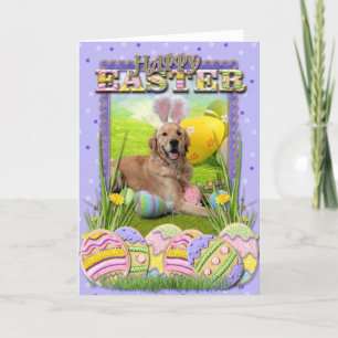 Cartes Pour Fêtes Annuelles Pâques - golden retriever - Frank