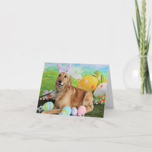 Cartes Pour Fêtes Annuelles Pâques - Golden Retriever - Molly