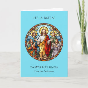 Cartes Pour Fêtes Annuelles Pâques Il Est Ressuscité Religieux