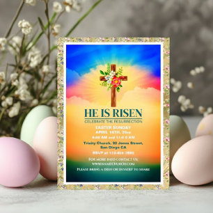 Cartes Pour Fêtes Annuelles Pâques Il Est Ressuscité SERVICES À L'ÉGLISE Perso