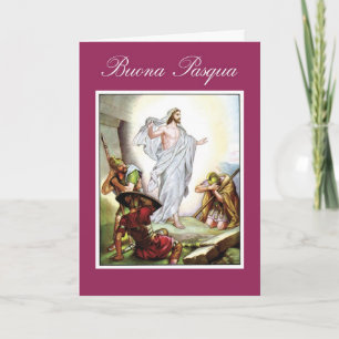Cartes Pour Fêtes Annuelles Pâques italiennes, Résurrection de Jésus, Religieu