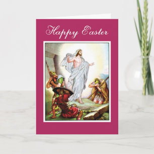 Cartes Pour Fêtes Annuelles Pâques, Jésus Résurrection Il est ressuscité, Vrai