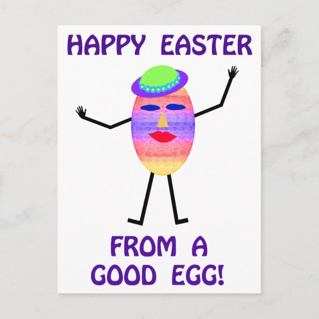 Cartes Pour Fêtes Annuelles Pâques Joyeuses À Partir D'Un Bon Oeuf Chemises &  (Devant)
