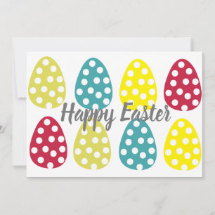 Cartes Pour Fêtes Annuelles Pâques Joyeux OEufs de Pâques Polka Dot Pâques