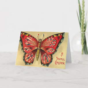 Cartes Pour Fêtes Annuelles Pâques joyeux papillon vintage