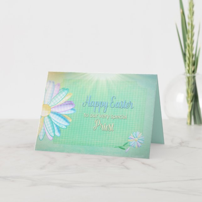Cartes Pour Fêtes Annuelles Pâques - marguerite de guingan - prêtre (Devant)