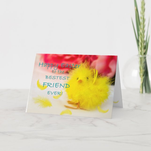 Cartes Pour Fêtes Annuelles Pâques/Meilleur Ami - Chick (Devant)