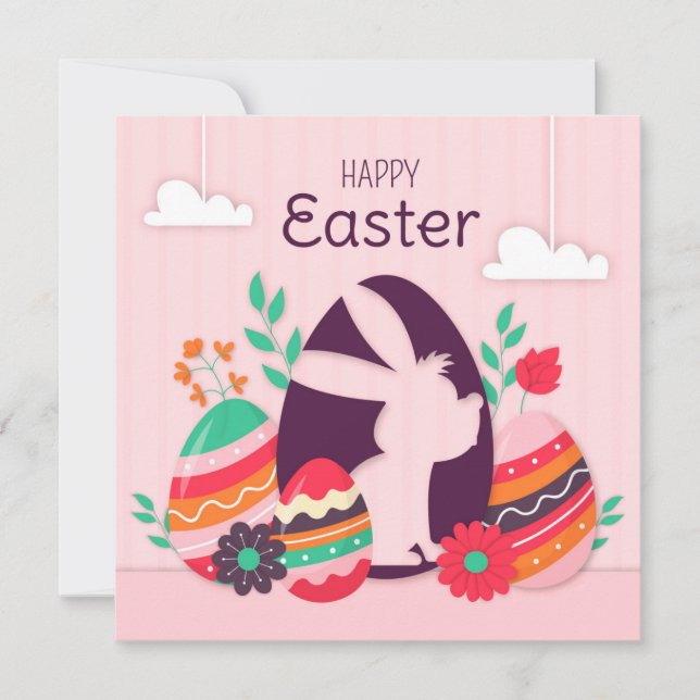 Cartes Pour Fêtes Annuelles Pâques mignonnes (Devant)