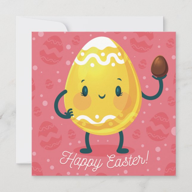 Cartes Pour Fêtes Annuelles Pâques mignonnes (Devant)