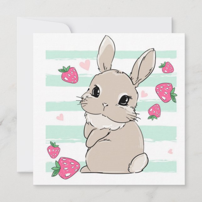 Cartes Pour Fêtes Annuelles Pâques mignonnes (Devant)