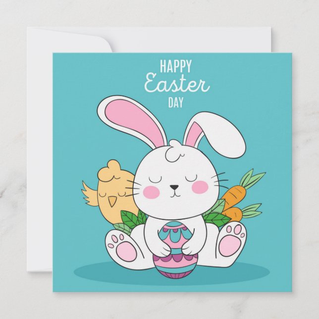 Cartes Pour Fêtes Annuelles Pâques mignonnes (Devant)