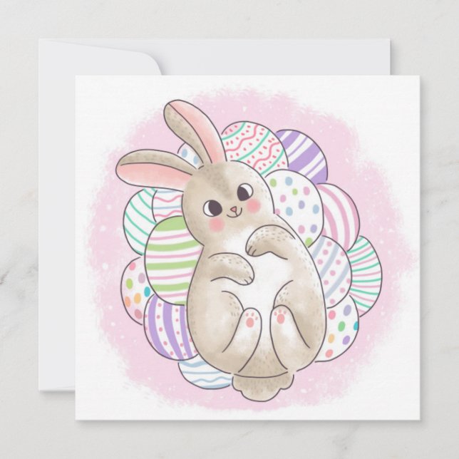 Cartes Pour Fêtes Annuelles Pâques mignonnes (Devant)