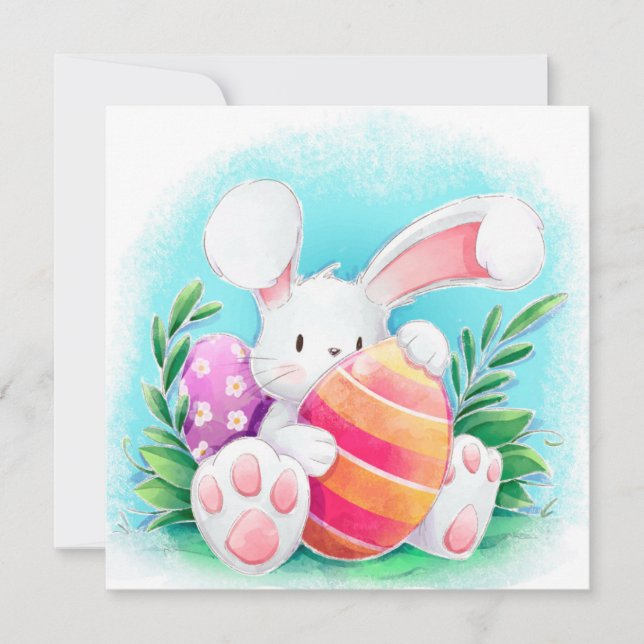 Cartes Pour Fêtes Annuelles Pâques mignonnes (Devant)