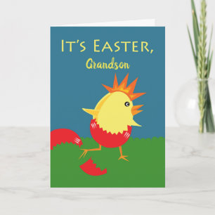 Cartes Pour Fêtes Annuelles Pâques personnalisées pour Grand-fils, attrapez Cr