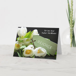 Cartes Pour Fêtes Annuelles Pâques personnalisées pour les tulipes blanches et