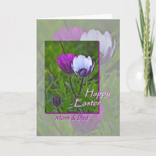 Cartes Pour Fêtes Annuelles Pâques pour des fleurs de pourpre de maman et de