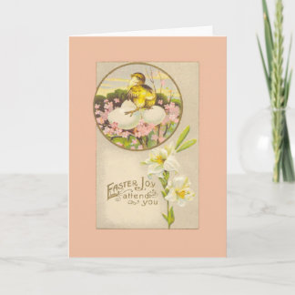 Cartes Pour Fêtes Annuelles Pâques - Poussettes et oeufs dans un arbre - Antiq