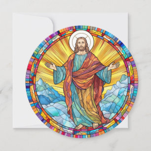 Cartes Pour Fêtes Annuelles Pâques Religieux Chrétien Jésus Résurrection
