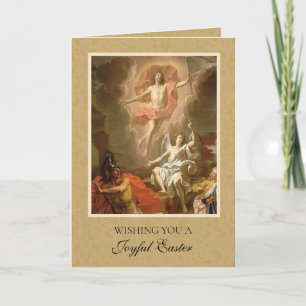 Cartes Pour Fêtes Annuelles Pâques Religieux Résurrection Jésus Chrétien