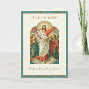 Cartes Pour Fêtes Annuelles Pâques Religieux Résurrection Jésus Chrétien