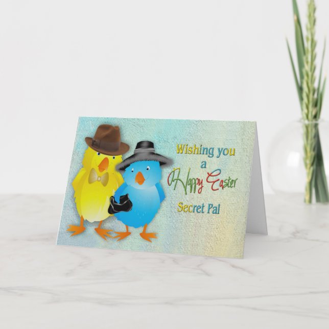 Cartes Pour Fêtes Annuelles Pâques - Secret Pal - Chicks (Devant)