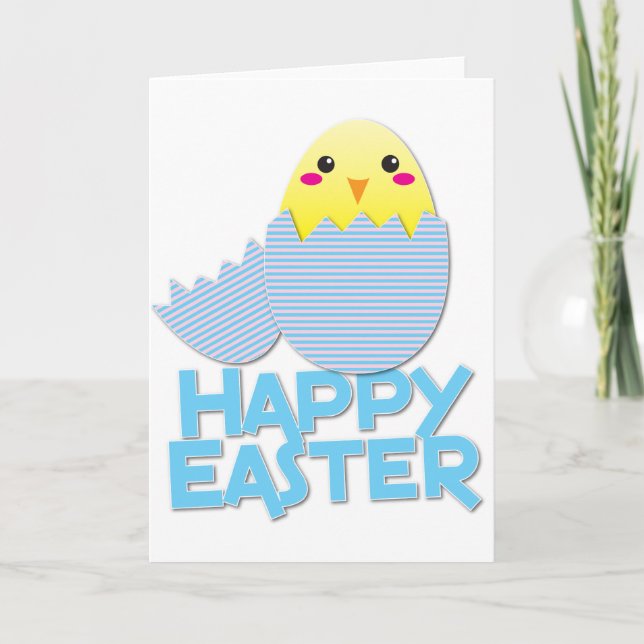 Cartes Pour Fêtes Annuelles pâques super mignonette chick (Devant)