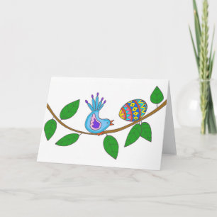 Cartes Pour Fêtes Annuelles Pâques surprise art populaire ukrainien