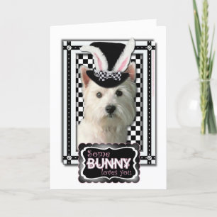 Cartes Pour Fêtes Annuelles Pâques - un certain lapin vous aime - Westie