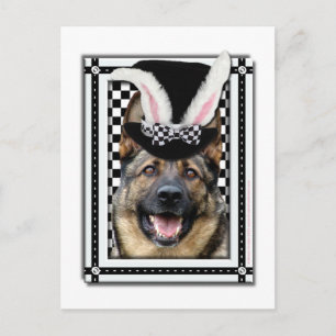 Cartes Pour Fêtes Annuelles Pâques - Un Lapin Vous Aime - Berger Allemand