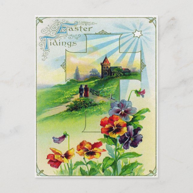 Cartes Pour Fêtes Annuelles Pâques victoriennes (Devant)