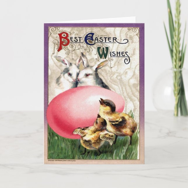 Cartes Pour Fêtes Annuelles Pâques victoriennes (Devant)