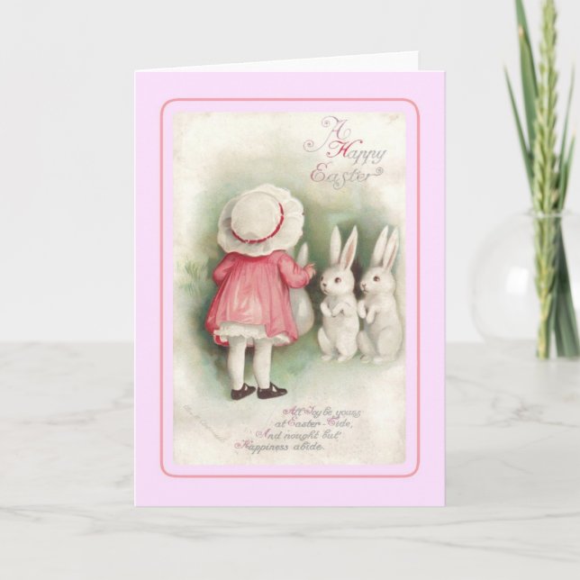 Cartes Pour Fêtes Annuelles Pâques vintage (Devant)