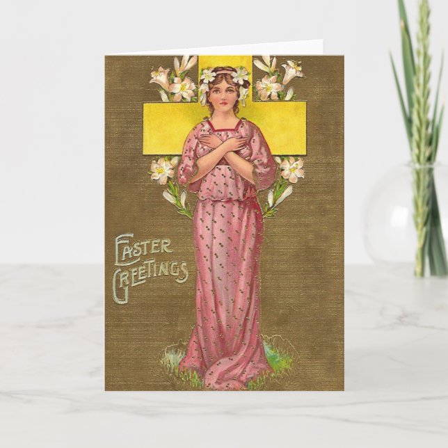 Cartes Pour Fêtes Annuelles Pâques vintage (Devant)