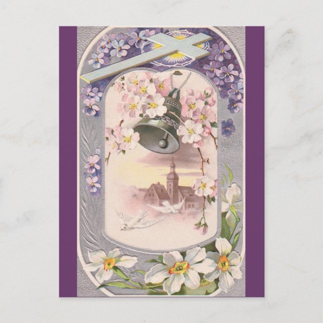 Cartes Pour Fêtes Annuelles Pâques vintage (Devant)