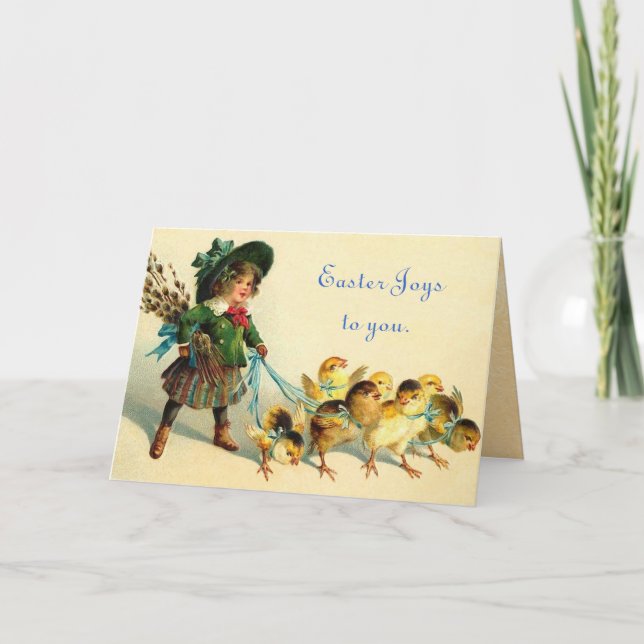 Cartes Pour Fêtes Annuelles Pâques vintage (Devant)