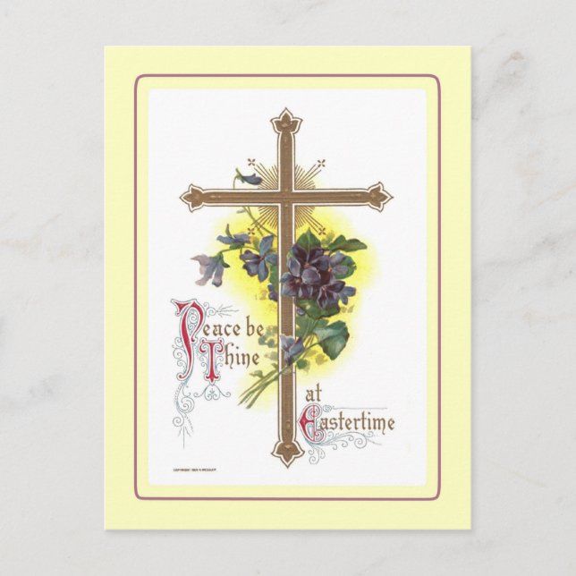 Cartes Pour Fêtes Annuelles Pâques vintage (Devant)