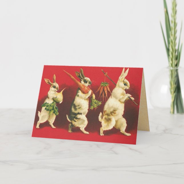 Cartes Pour Fêtes Annuelles Pâques vintage (Devant)