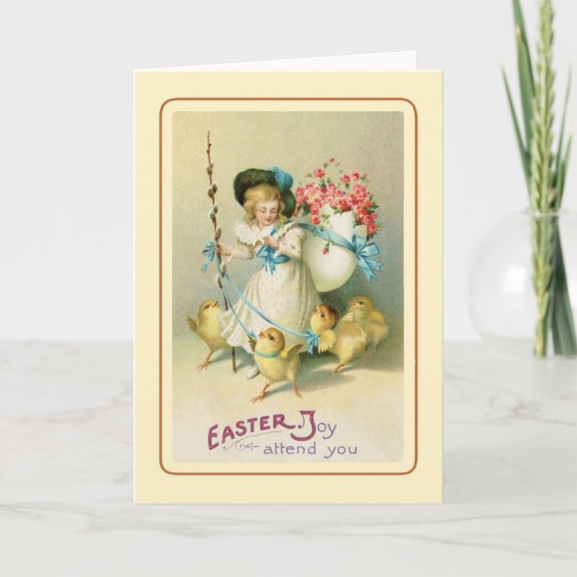 Cartes Pour Fêtes Annuelles Pâques vintage (Devant)