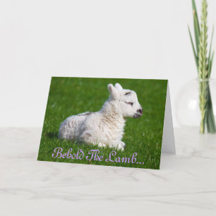 Cartes Pour Fêtes Annuelles Pâques Voici l'agneau
