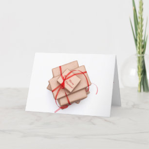 Cartes Pour Fêtes Annuelles Paquets de papier Brown attachés avec le ruban