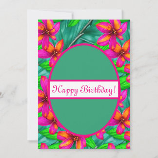 Cartes Pour Fêtes Annuelles Paradis tropical Floral